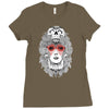 girl and skull Ladies Fitted T-Shirt