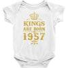 kings are born in 1957 Baby Onesie