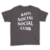 anti social social club White logo Youth Tee