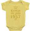 kings are born in 1957 Baby Onesie