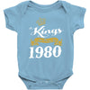 kings are born in 1980 Baby Onesie