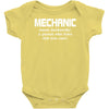mechanic mens funny Baby Onesie