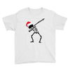 skeleton dabbing christmas Youth Tee