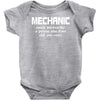 mechanic mens funny Baby Onesie