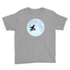Biker Dinosaur - Dinosaur Riding A Bike To The Moon Youth Tee