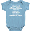 Smartass May Girl Baby Onesie