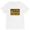 caution skinhead, ideal birthday gift or present V-Neck Tee