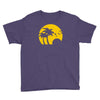 beach silhouette birds sand sunset Youth Tee