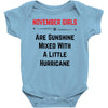November Girls Baby Onesie