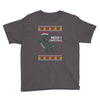 ugly dinosaur merry christmas Youth Tee