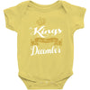 kings are born in december Baby Onesie