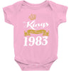 kings are born in 1983 Baby Onesie