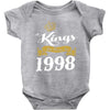 kings are born in 1998 Baby Onesie