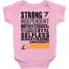 Strong Independent Motivated Capricorn Baby Onesie