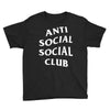 anti social social club White logo Youth Tee