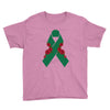 liver ribbon and rose Youth Tee