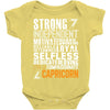 Strong Independent Motivated Capricorn Baby Onesie