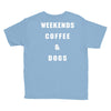 weekends coffe and dogs white back Youth Tee