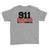 911 dispatcher heroes black logo Youth Tee