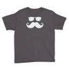 hipster glasses and moustache Youth Tee