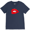 lips red kiss passion girl V-Neck Tee