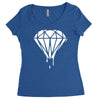 dripping diamond logo Women's Triblend Scoop T-shirt