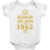 kings are born in 1962 Baby Onesie