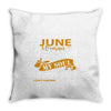 I'm a june woman I was born with my heart Throw Pillow