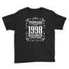 vintage made in 1998 perfectly aged a living legend Youth Tee