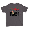 christmas dogs and paws Youth Tee