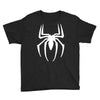 spiderman white logo Youth Tee