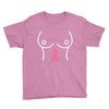 breast with pink ribbon Youth Tee