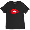 lips red kiss passion girl V-Neck Tee