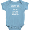 January Girl Baby Onesie