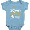 kings are born in may Baby Onesie