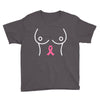 breast with pink ribbon Youth Tee