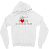 i' love my helicopter pilot Zipper Hoodie