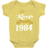 kings are born in 1984 Baby Onesie