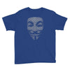 v for vendetta mask guy fawkes cool girls womens cotton t shirt dw01 Youth Tee