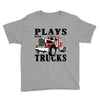 plays with trucks family matching Youth Tee