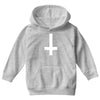 wasted youth inverted cross indie geek swag funny Youth Hoodie