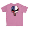 skull u.s.a. back Youth Tee