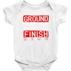 please drag across the finish line Baby Onesie