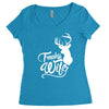 trophy wife deer Women's Triblend Scoop T-shirt