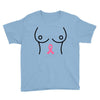 breast with pink ribbon Youth Tee