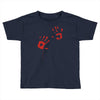 bloody hand print funny zombie kill undead blood horror killer Toddler T-shirt
