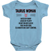 Taurus Woman Baby Onesie