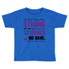 we don't know how strong we are until being strong is the only choice Toddler T-shirt