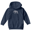 elephant filled pattern cool Youth Hoodie