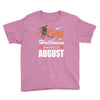 Halloween Kings Are Born In August Youth Tee